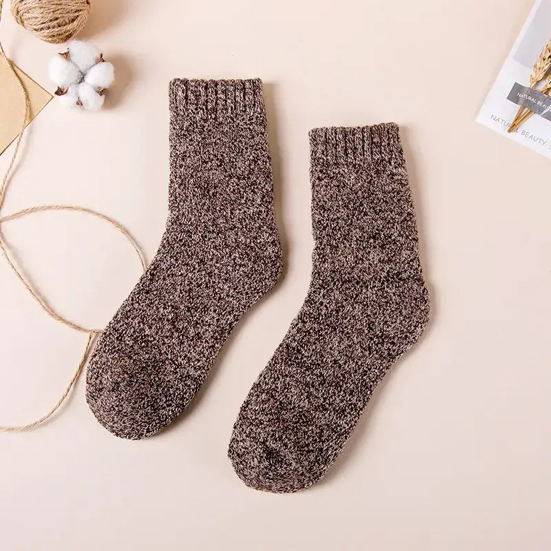 Super thick merino wool y2k socks for winter warmth and style - s5 / eur size 39-46