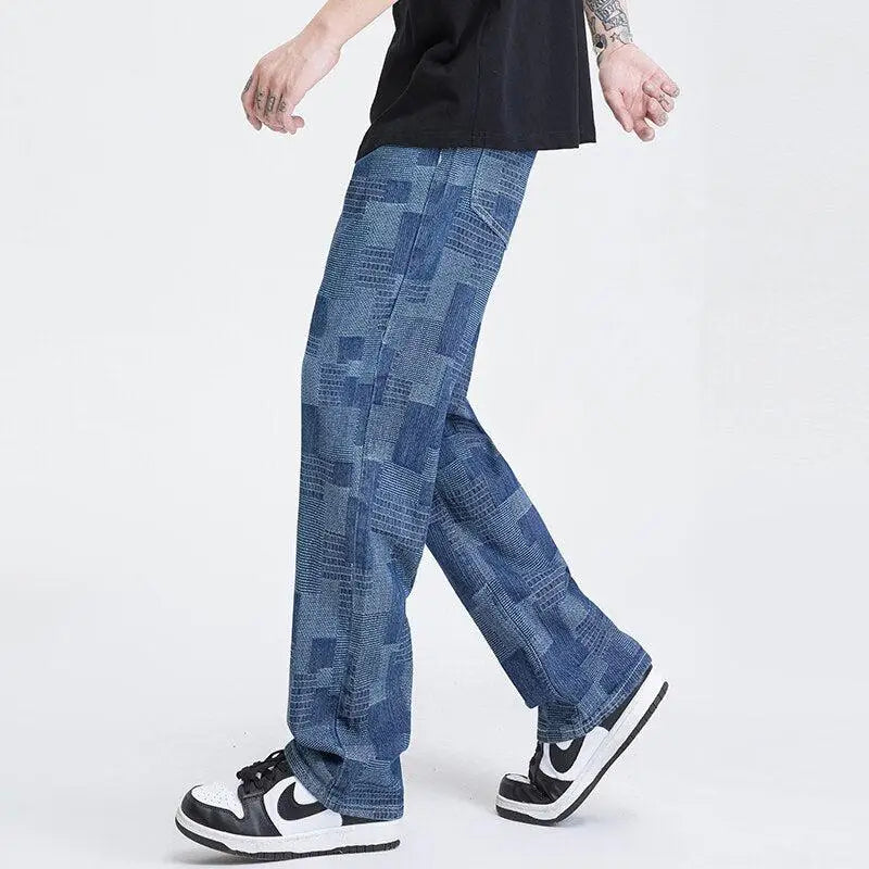 Mid wash wide leg jeans