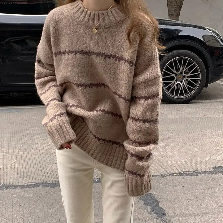 Aesthetic striped sweater for a cozy modern look