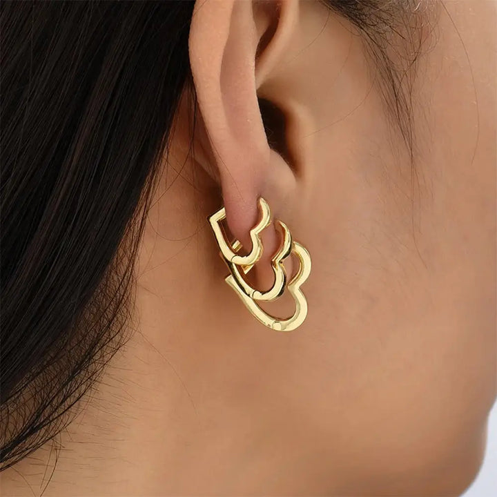 Y2k minimalist heart-shaped earrings for a chic look - earrings