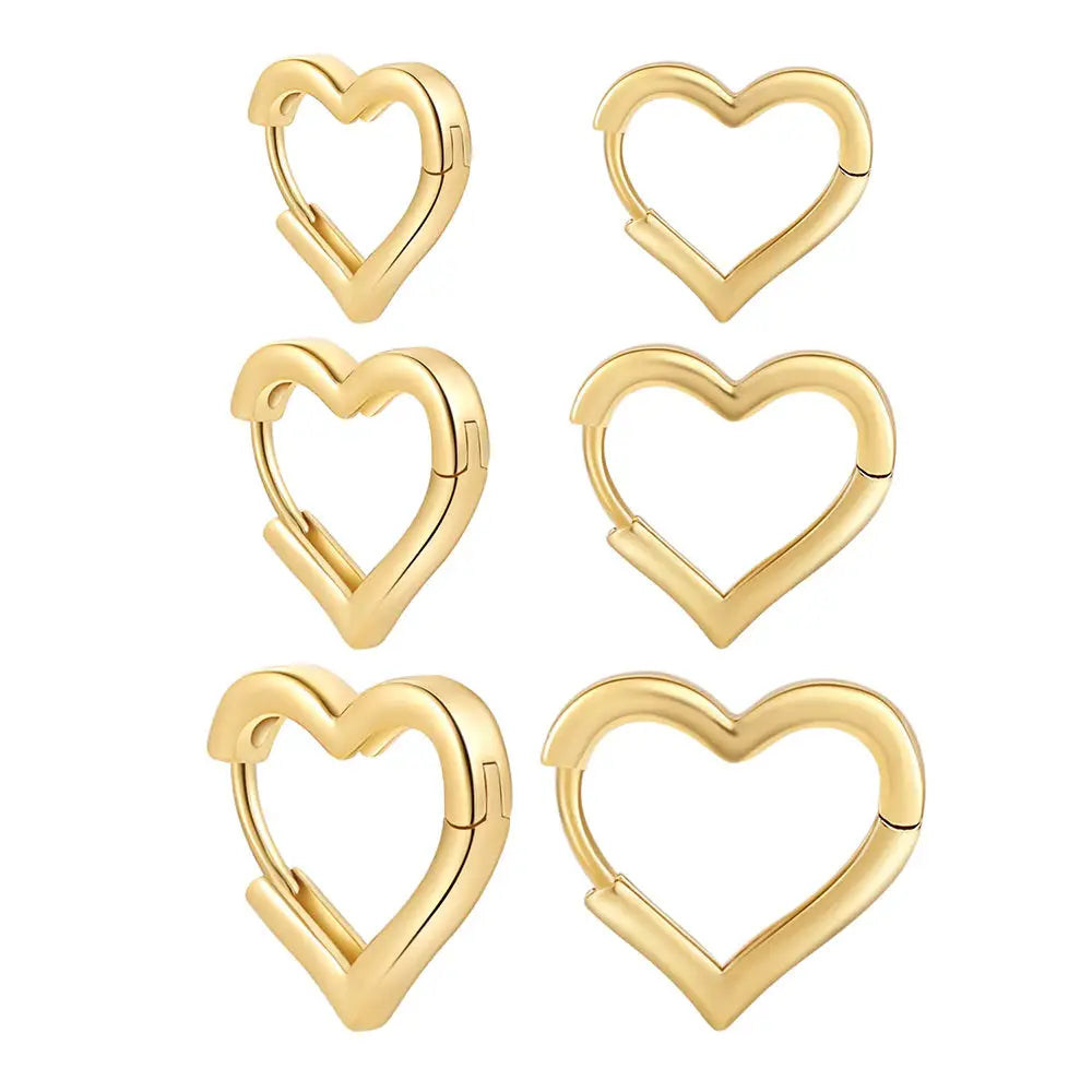 Y2k minimalist heart-shaped earrings for a chic look - earrings