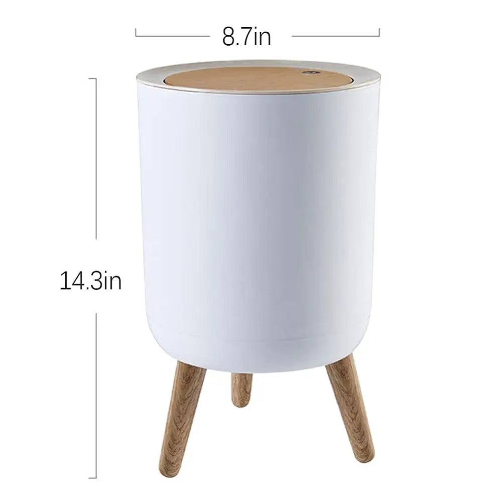 Nordic style minimalist trash bin in chic white color