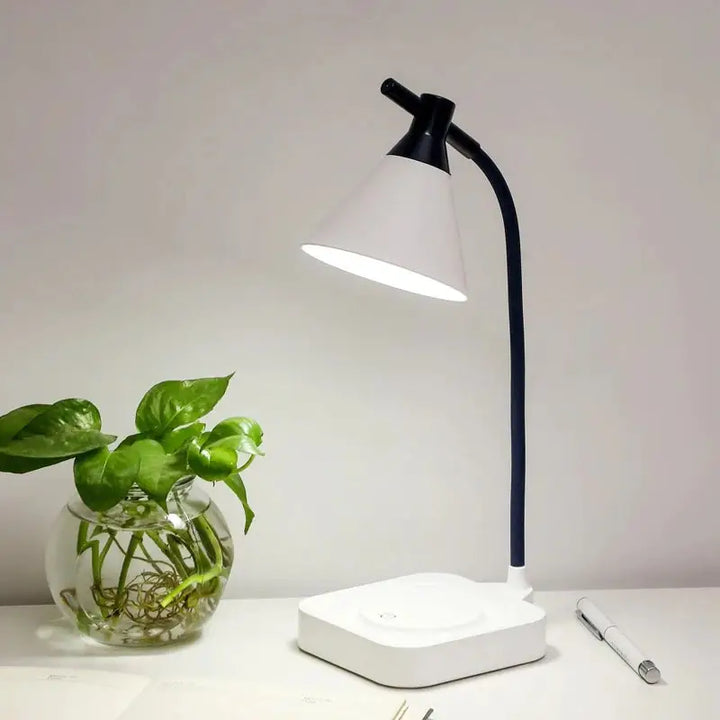 Modern creativity desk lamp with adjustable lighting and rotation - white