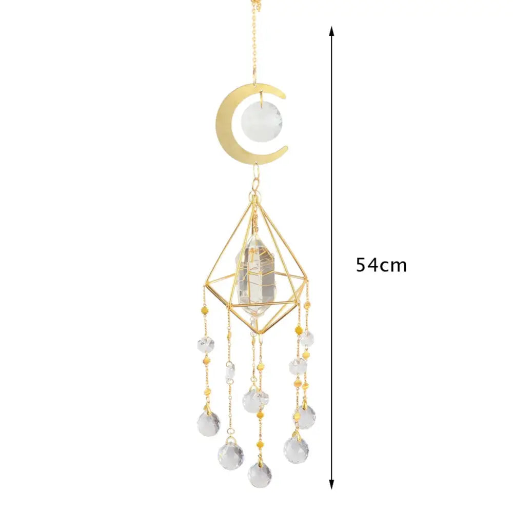 Moon crystal light catcher for ambient bedroom decor