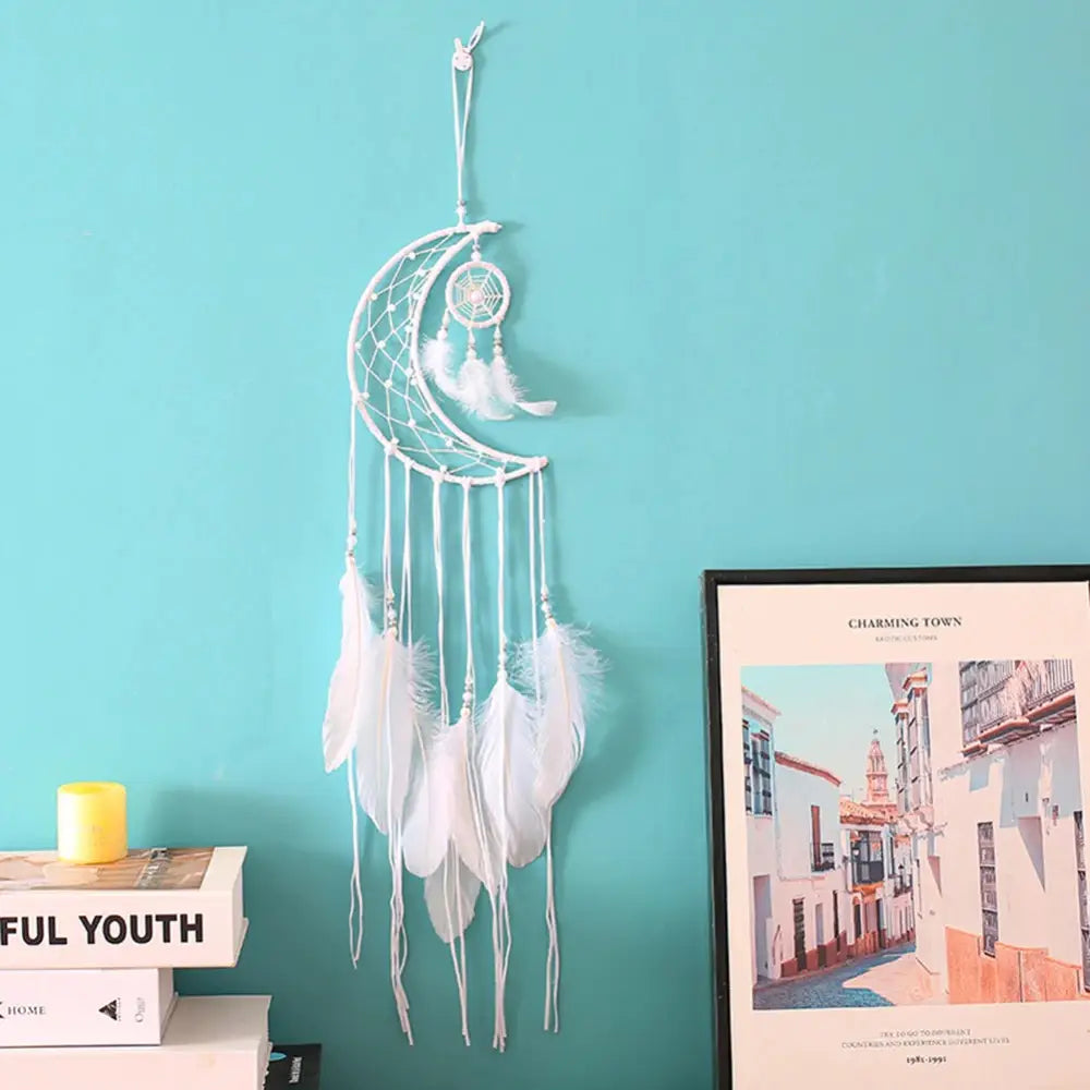 Moon dream catcher for a serene bedroom ambiance