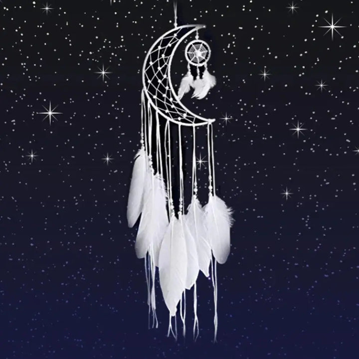 Moon dream catcher for a serene bedroom ambiance