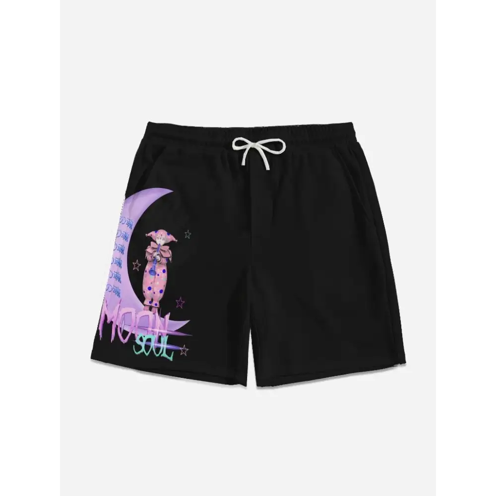 Moon soul dreamcore shorts - s / black - men’s mid-length casual (l50)