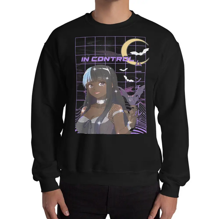 Moonlight anime graphic sweatshirt