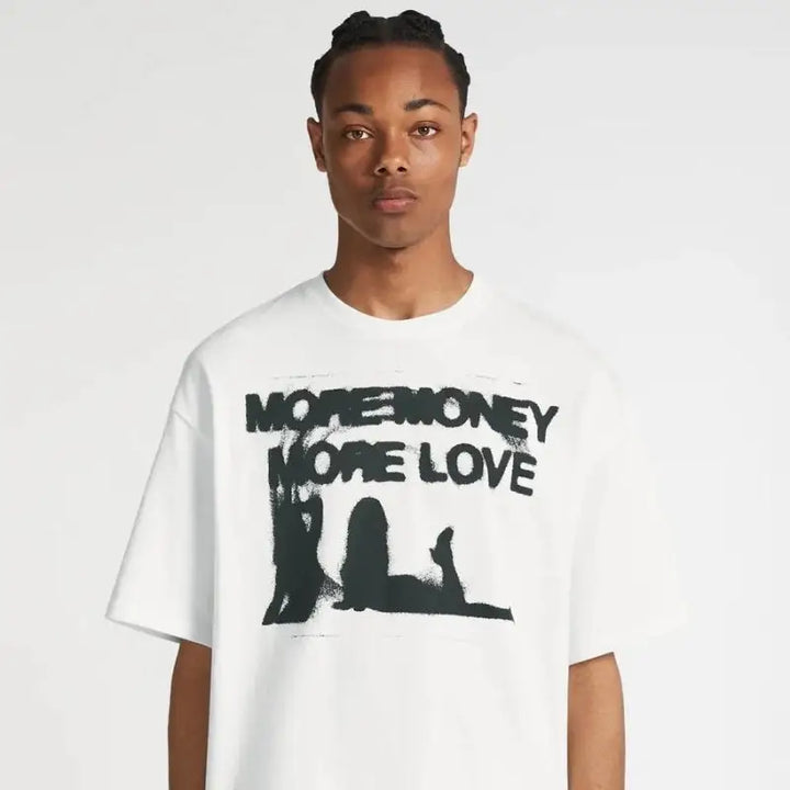 Y2k meme tee in oversized cotton for effortless style