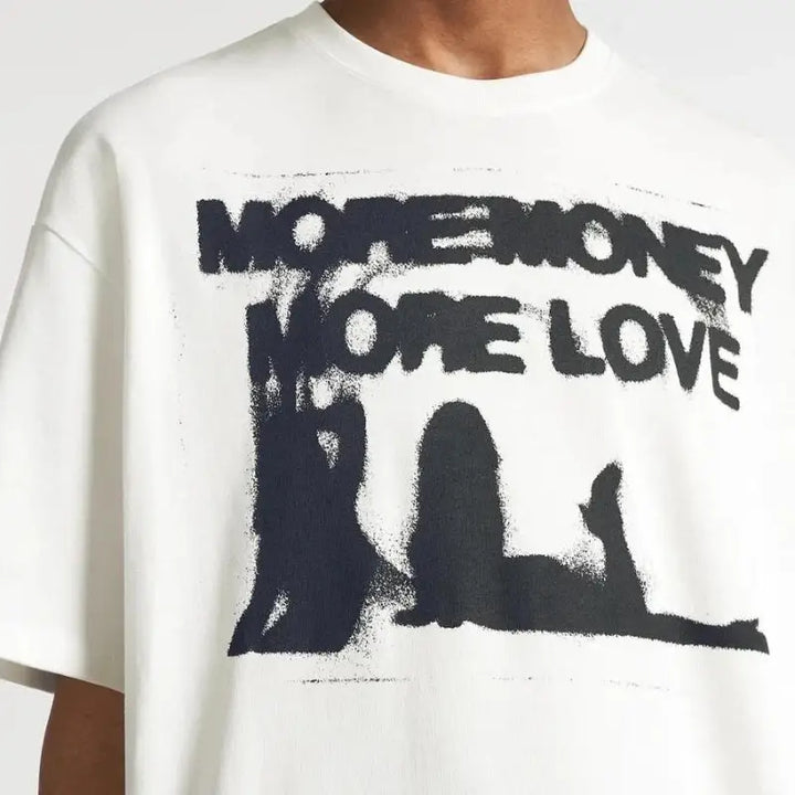 Y2k meme tee in oversized cotton for effortless style