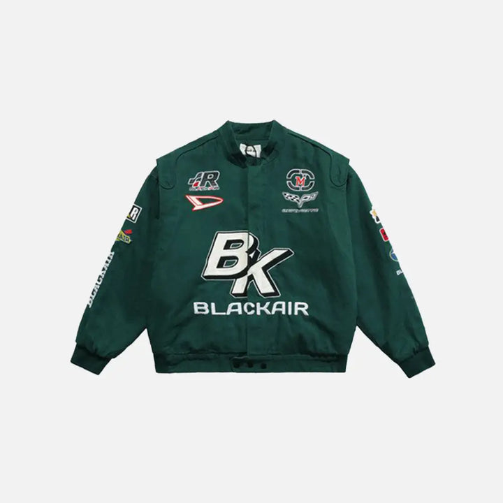 Motorcycle racing vintage jacket y2k - green / m - jackets