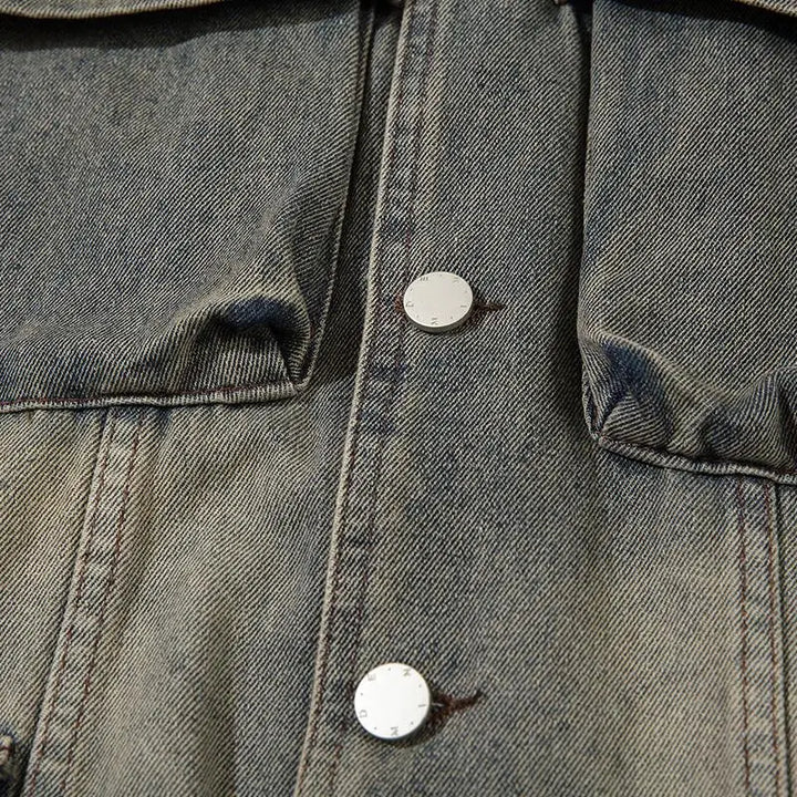 Multi pocket denim jacket y2k