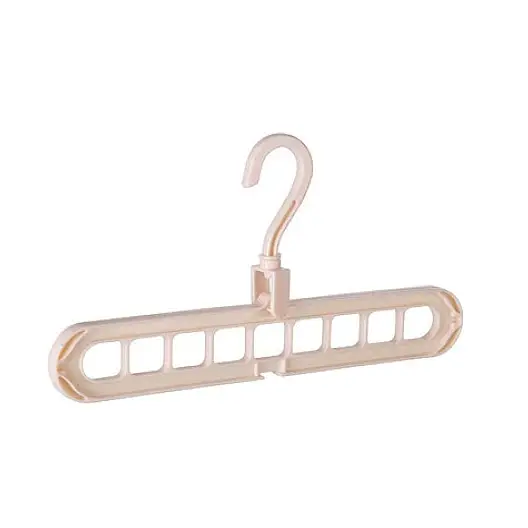 Y2k multi-port clothes hanger for stylish jacket organization - beige