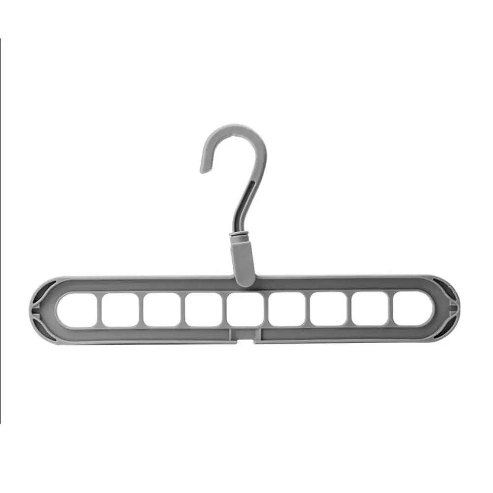 Y2k multi-port clothes hanger for stylish jacket organization - gray