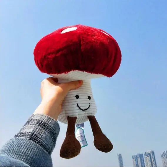 Cute mushroom plush for y2k aesthetic bedroom decor