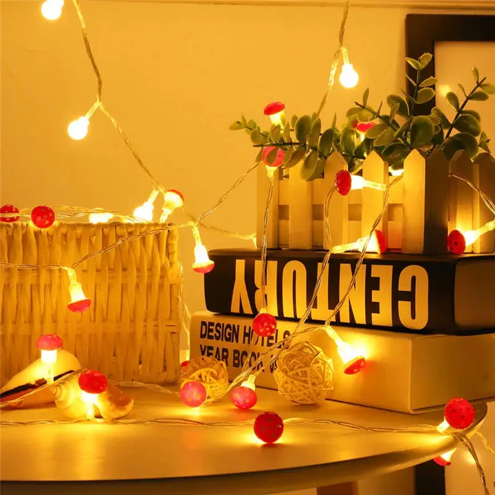 Aesthetic mushroom string lights for beautiful room ambiance