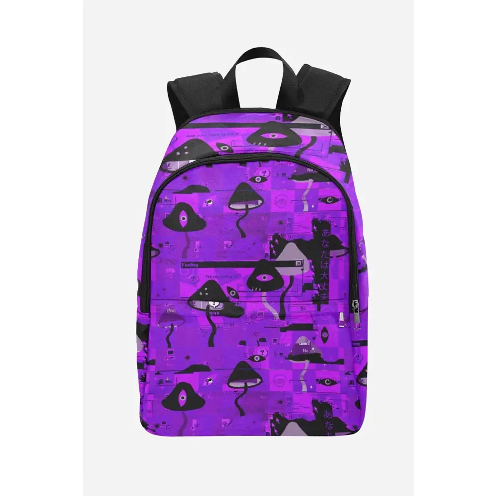 Mushroom virus backpack in three unique colors - one size / purple