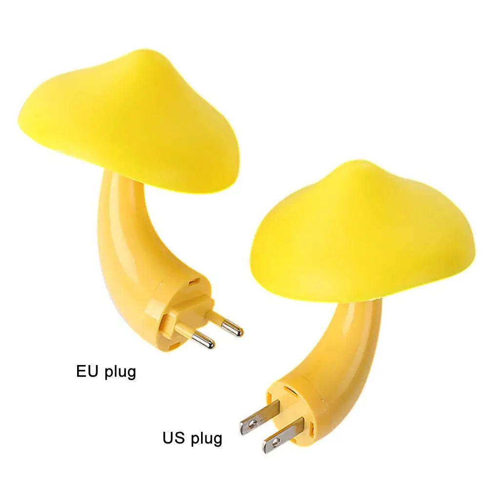 Aesthetic mushroom wall socket light for bedroom ambiance