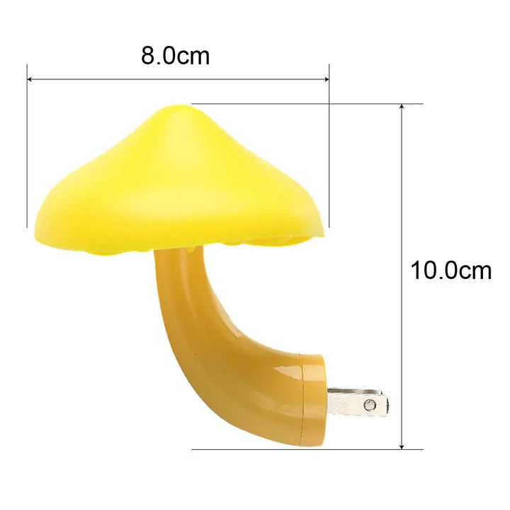 Aesthetic mushroom wall socket light for bedroom ambiance