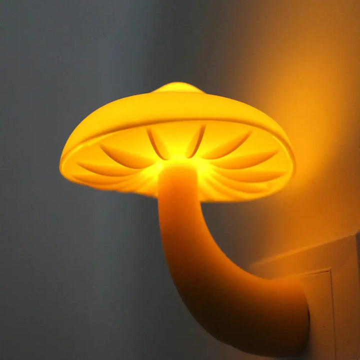 Aesthetic mushroom wall socket light for bedroom ambiance