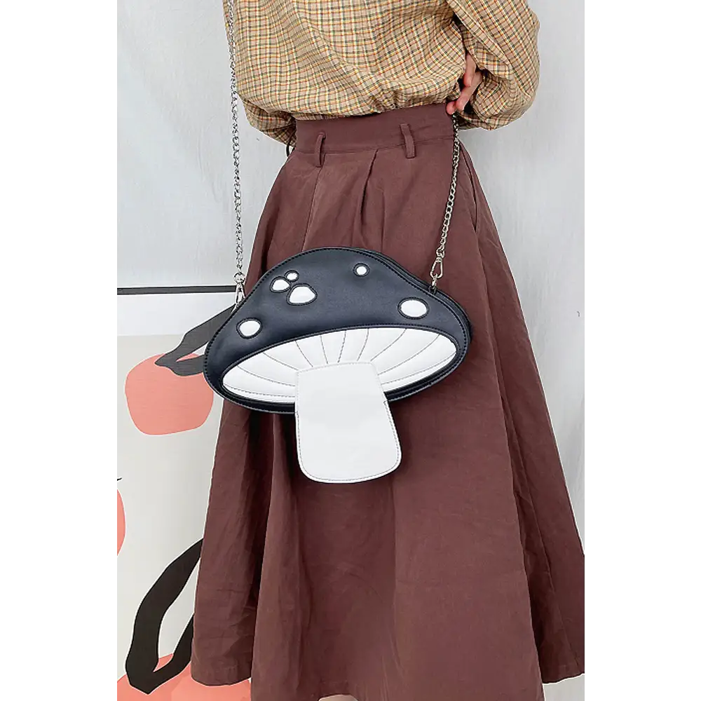 Mushroom weirdcore chain crossbody bag