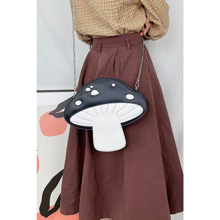 Mushroom weirdcore chain crossbody bag