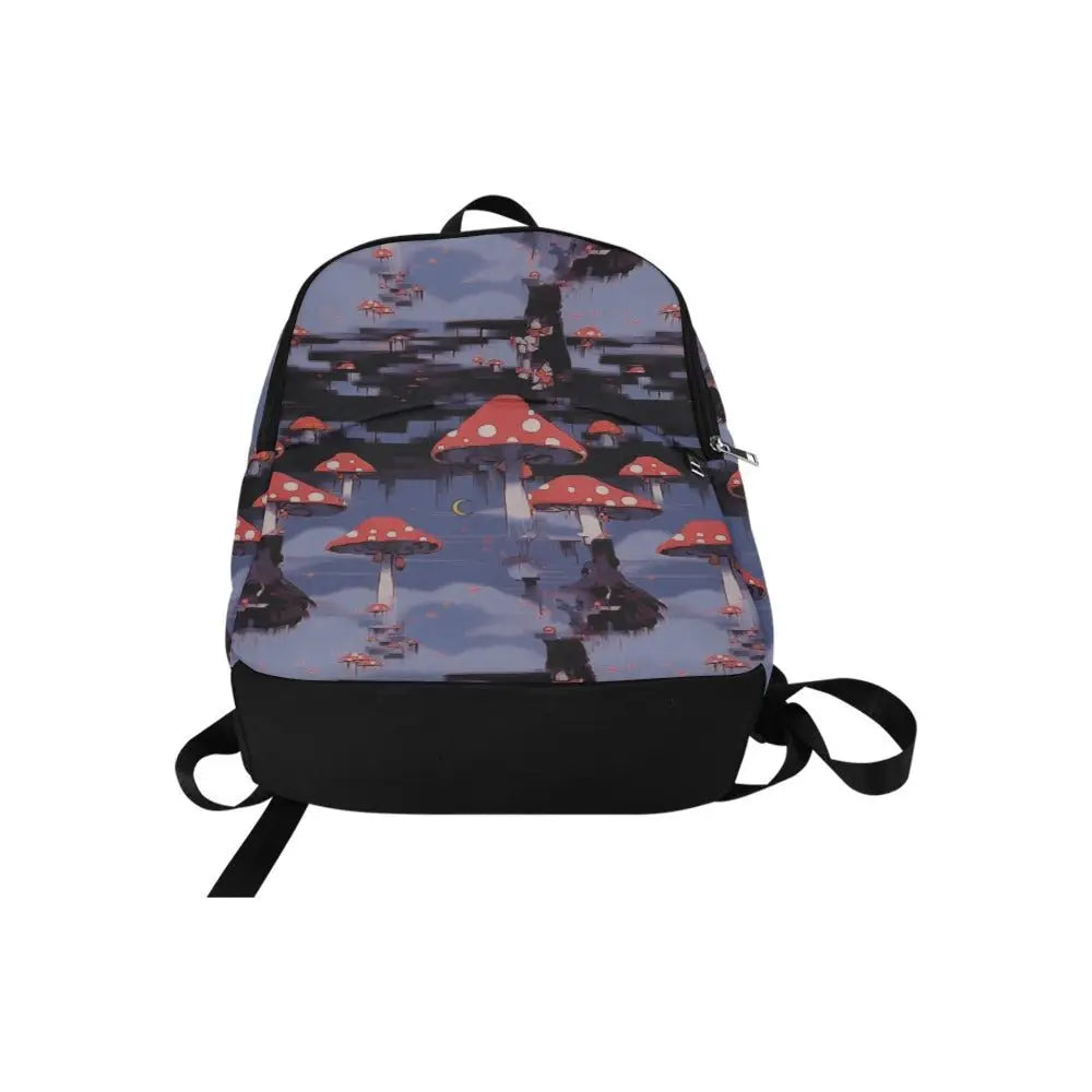 Mushroom weirdcore fabric backpack - one size - casual for adult (1659)