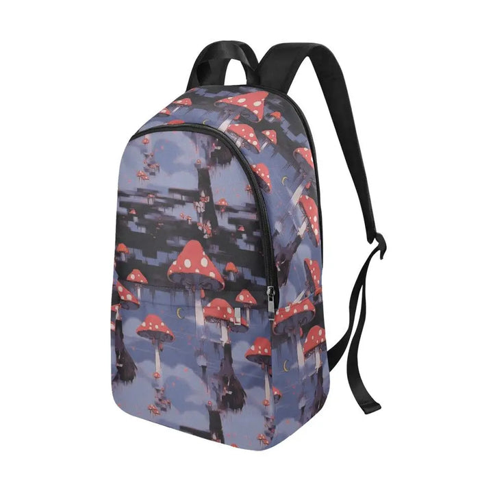 Mushroom weirdcore fabric backpack - one size - casual for adult (1659)