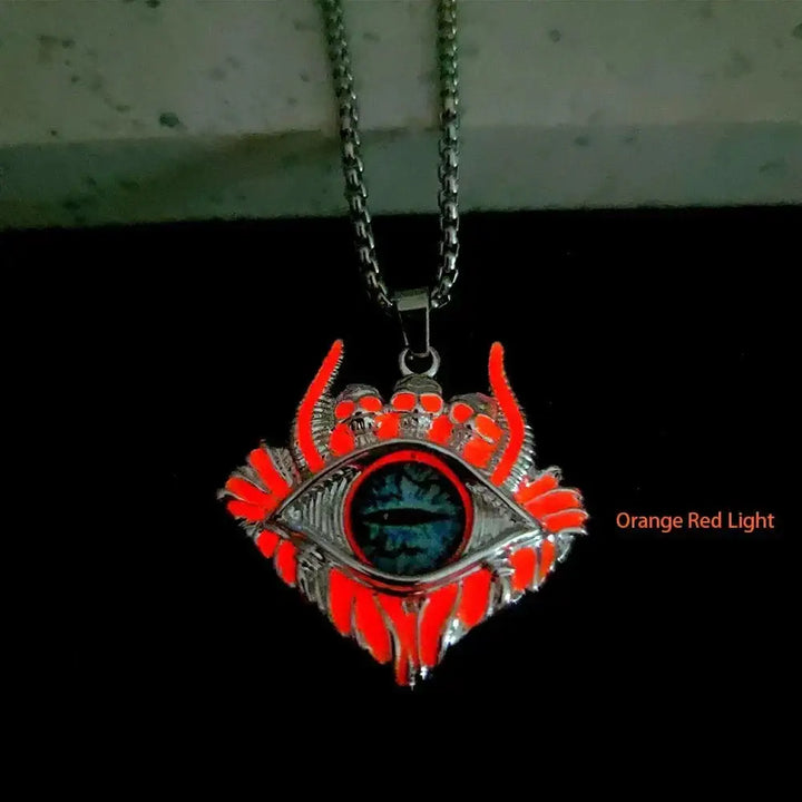 Classic star pendant mood tracker in stainless steel y2k style - orange red