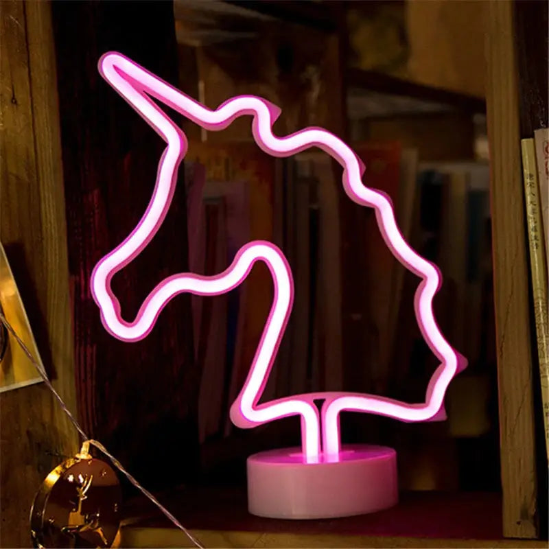 Aesthetic neon led light lamp for bedroom ambiance - unicorn