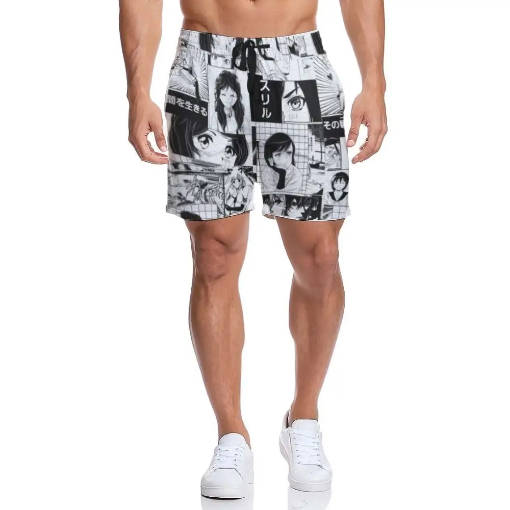 Soft fabric men’s shorts with casual style for y2k fashion - s - mid-length (l50)