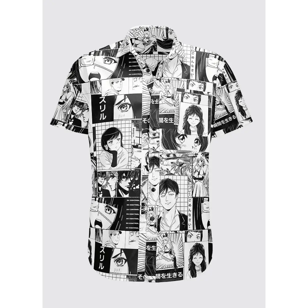 No drama manga pattern shirt - s - shirts