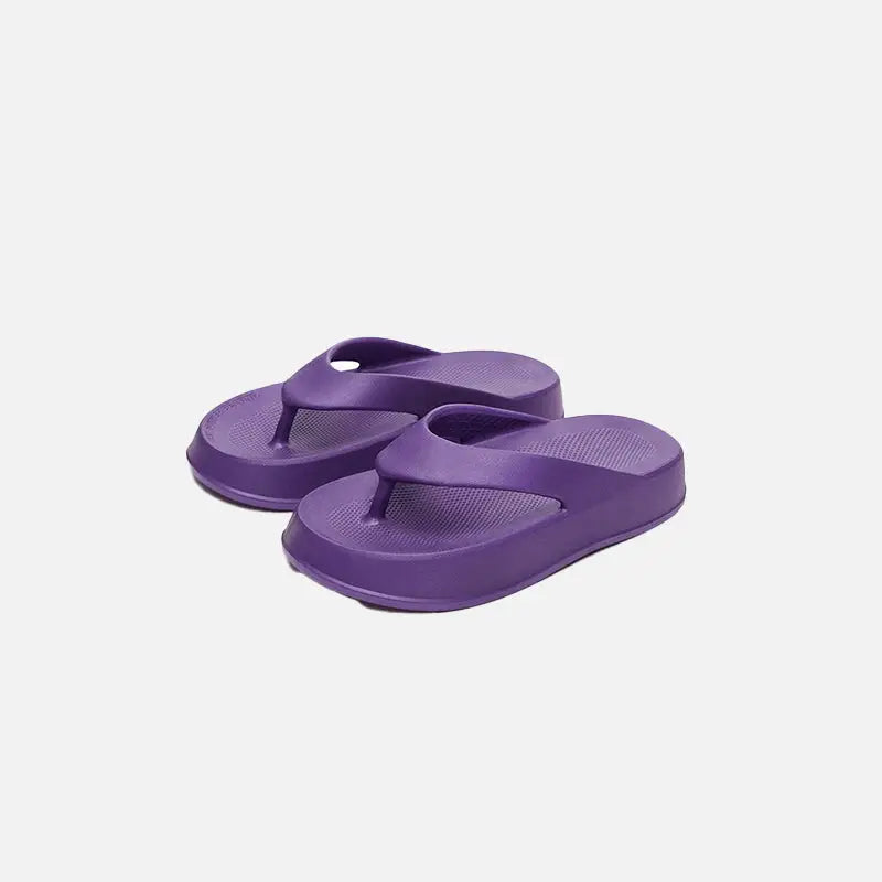 Y2k non-slip flip flops with stylish platform elevation - purple / 35/36 (insole 23cm) - slippers