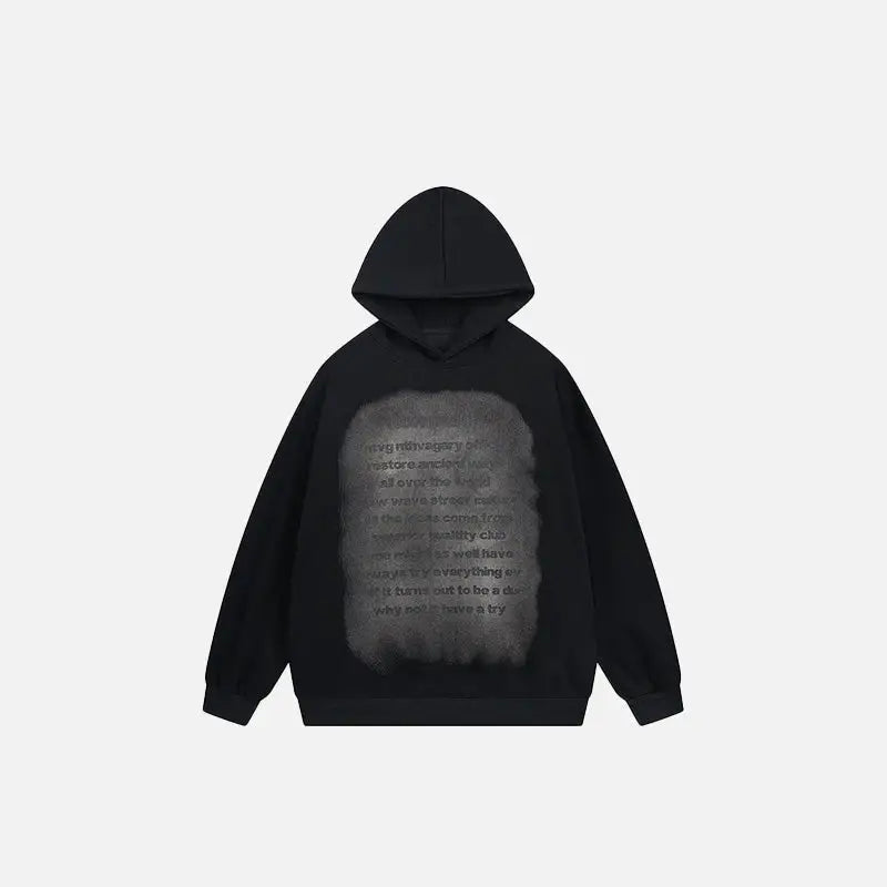 ’now trend’ poem hoodie y2k - black / m - hoodies