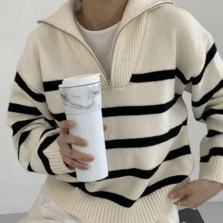 Y2k striped sweater for effortless everyday style