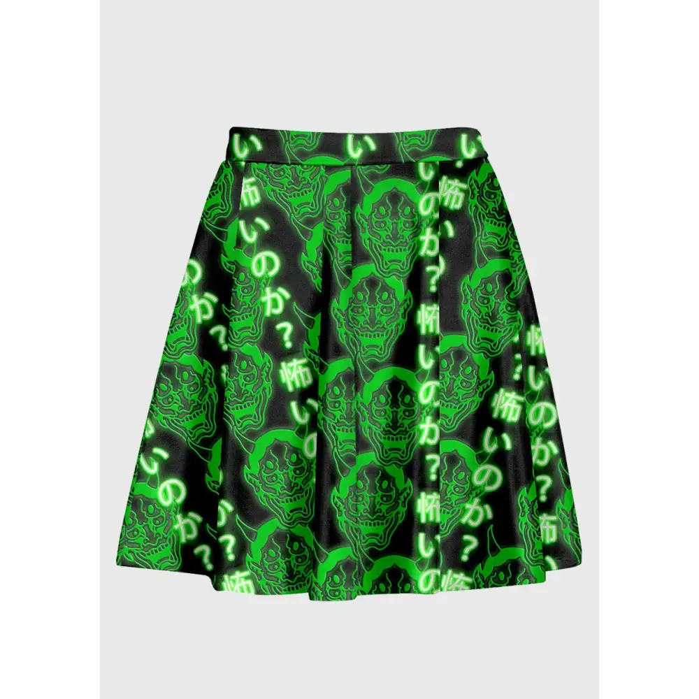 Oni digital matrix cyber rave skirt for stylish festive wear - skirts