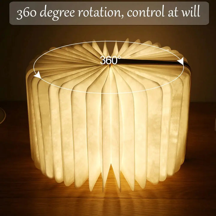 Open book bedside lamp for aesthetic bedroom ambiance