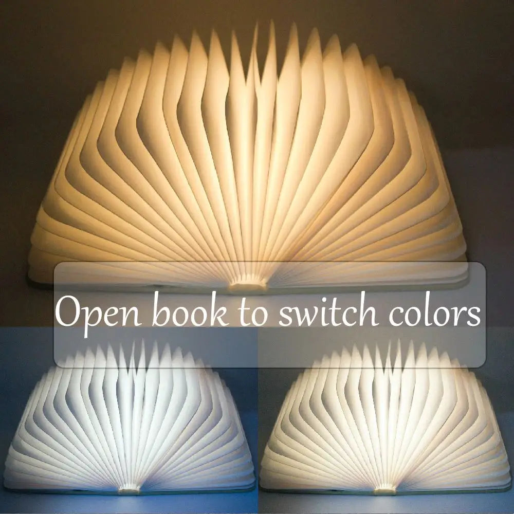 Open book bedside lamp for aesthetic bedroom ambiance