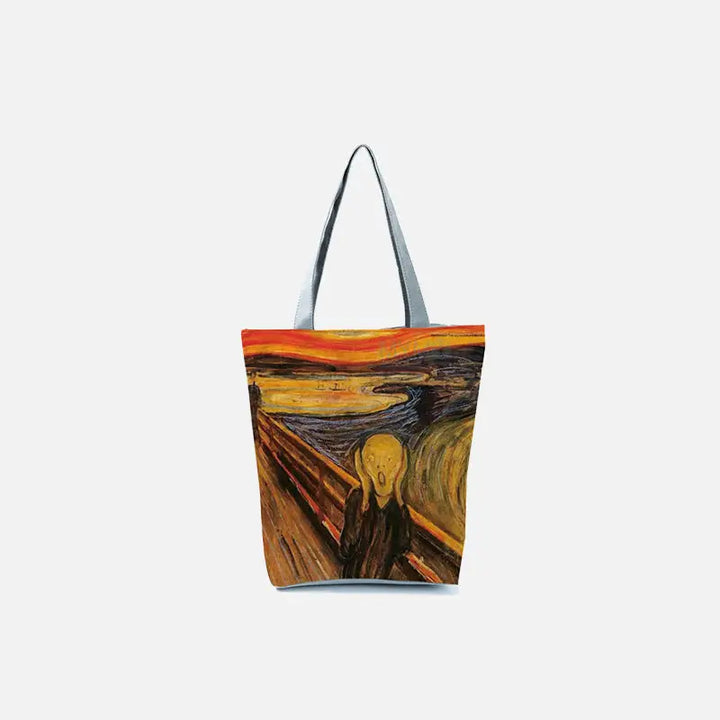 Orange retro tote bag y2k - 23x27cm-9x10.6in - handbags