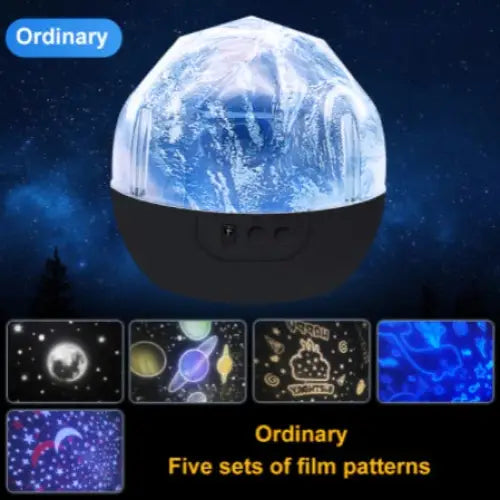 Outer planet projector for a galaxy-inspired bedroom atmosphere - earth / not rotate