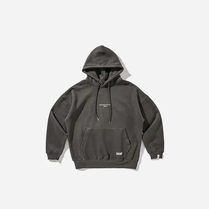 Oversized fleece hoodie y2k - gray / m - hoodies