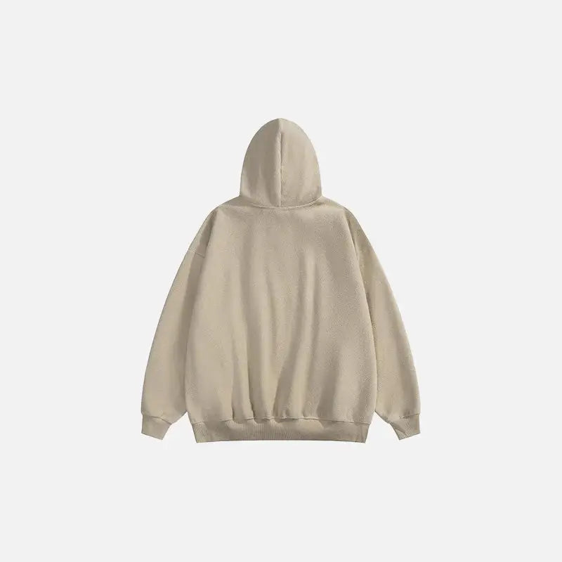 Oversized loose zip-up hoodie y2k - hoodies