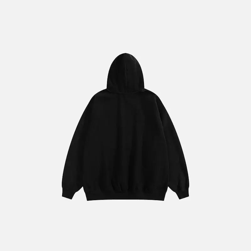 Oversized loose zip-up hoodie y2k - hoodies