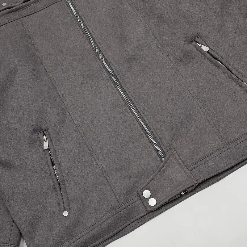 Oversized solid zip-up denim jacket y2k - jackets