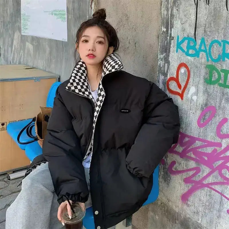 Oversized women’s puffer jacket y2k