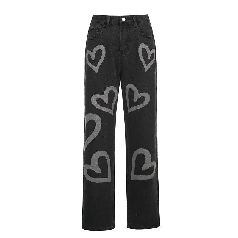 Pantalon coeur y2k en coton coloré - 2 / s