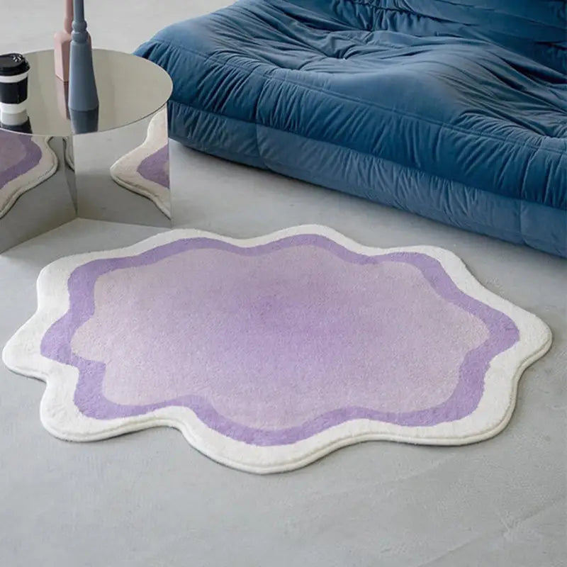 Pastel cloud rug for a cozy aesthetic bedroom style - purple / 50x70cm - rugs