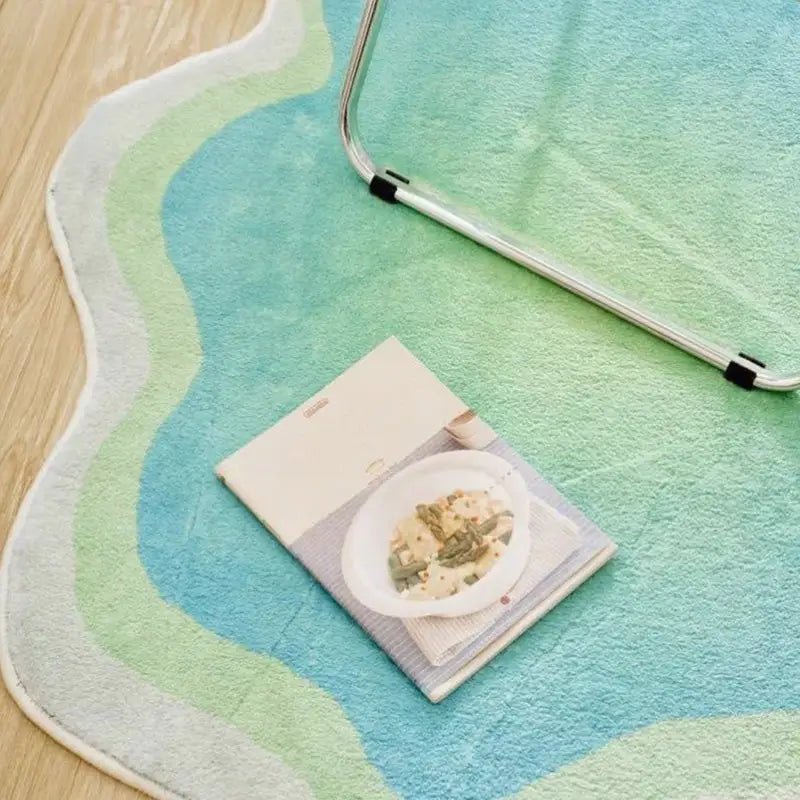 Pastel cloud rug for a cozy aesthetic bedroom style - rugs