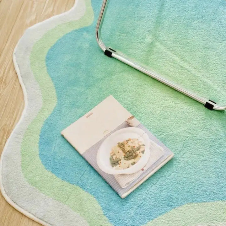 Pastel cloud rug for a cozy aesthetic bedroom style - rugs