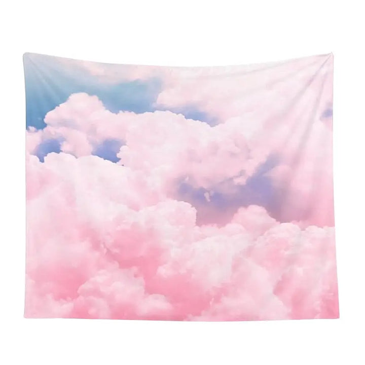 Pastel clouds tapestry for soft girl and kawaii aesthetic decor - 72x60 cm / 28.3x23.6